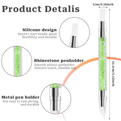 1/5 Pcs Silicone Nail Tools Dual Tipped Nail Art Sculpture Pen Rhinestone Nail Polish alternate view