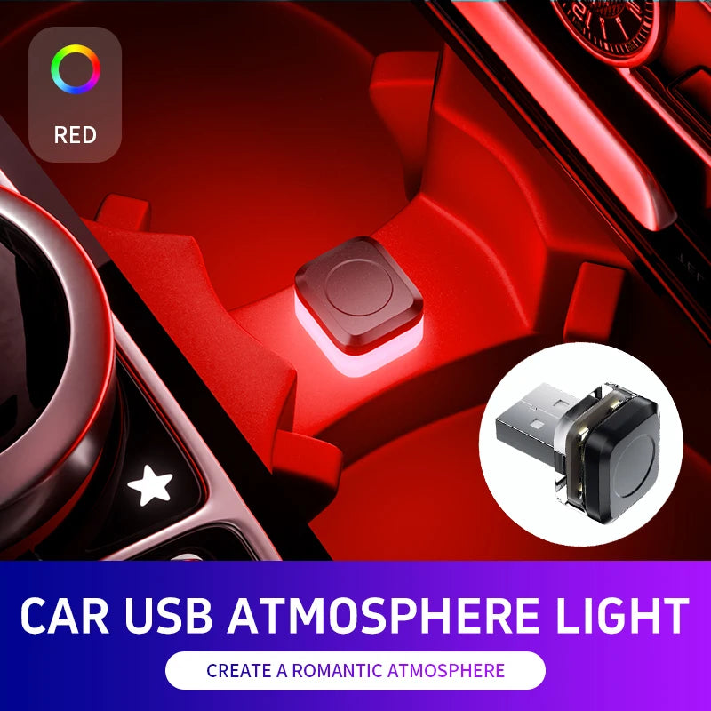 Car Mini USB LED Ambient Light | Portable Decorative Atmosphere Lamp additional angle