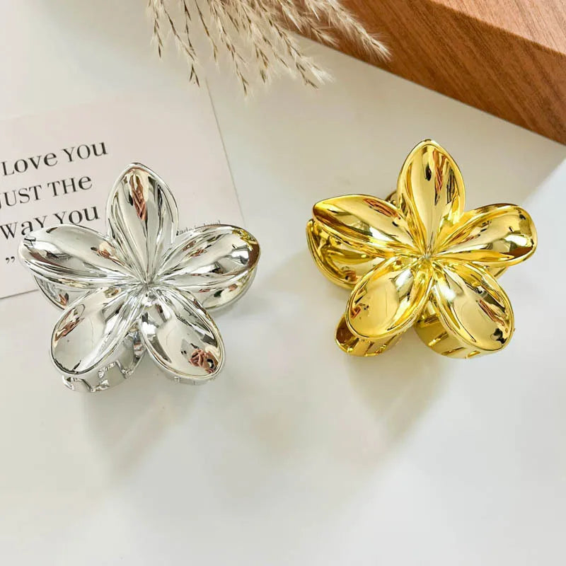 Korean Hawaiian Gradient Flower Hair Claw Clip For Women Girl Fashion Plastic Non Slip H detail view