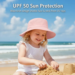 Solid Color Kids Fisherman Hat | Unisex Summer Sun Protection Hat alternate view