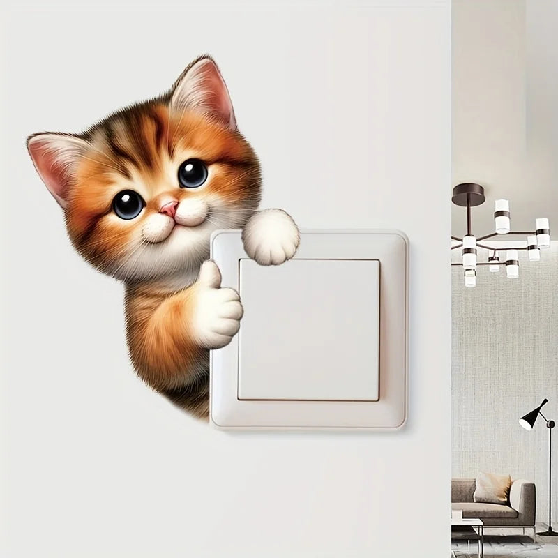 Cute Little Fox Switch Sticker | Home Decor Wall Decal for Bedroom Living Room Bathroom detail view