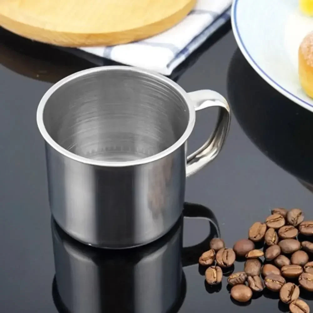100ml Tea Cup Quality Portable Stainless Steel Water with Handle Camping Outdoor Tr additional angle