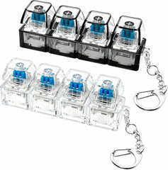 LED Light-Up Keychain Keyboard Clickable Button Fidget Toy for Stress Anxiety Relief Por detail view