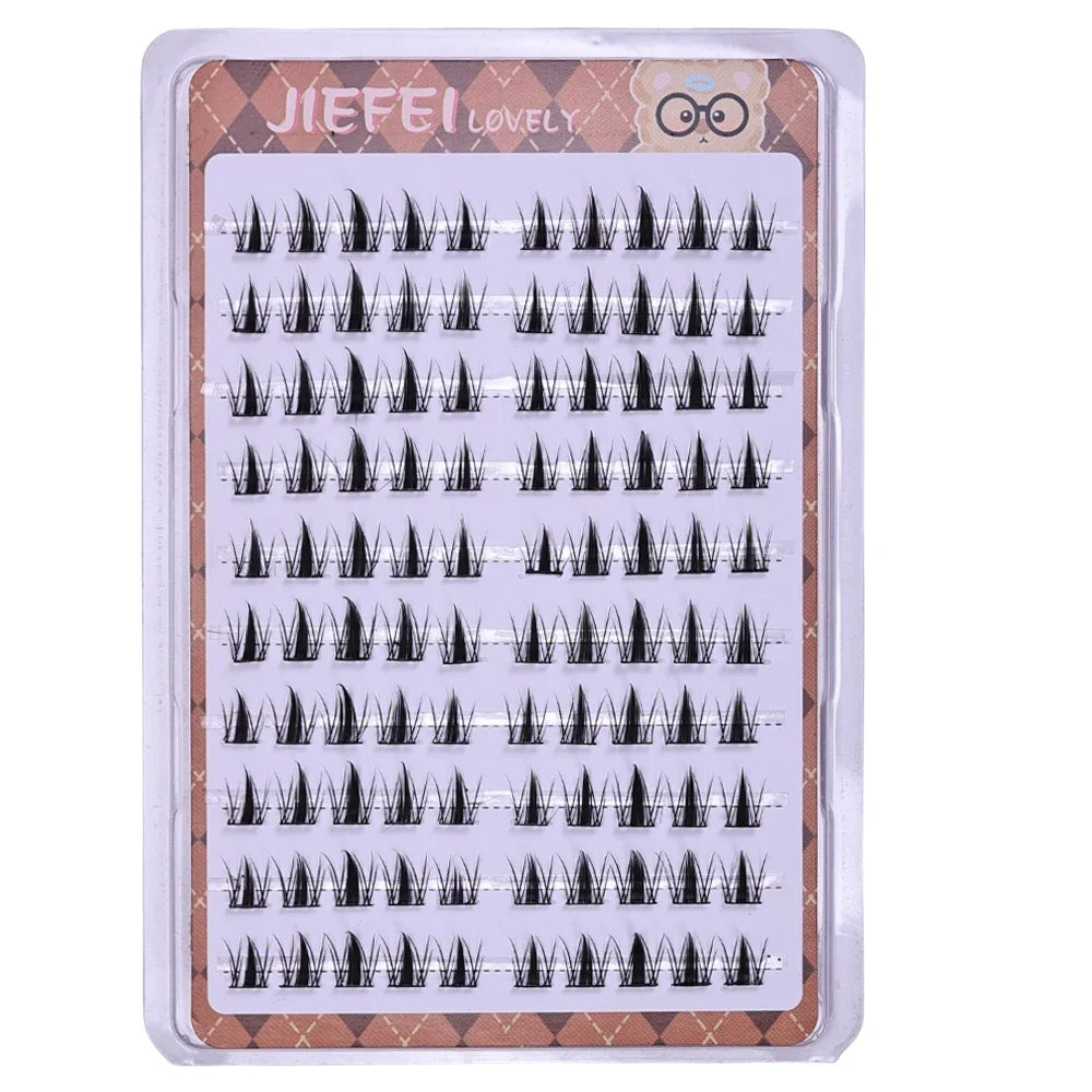 DIY Self-Adhesive Cluster Lashes 10 Rows | Glue-Free Manga Sectioned Eyelashes additional angle
