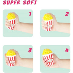Popcorn Squeeze Toys Kawaii Food Fries Chips Milk Box Slow Rising Soft Squeeze Toy Fu alternate view