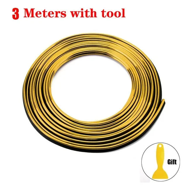 Universal Car Moulding Decoration Flexible Strips 5M/3M/1M Interior Auto Mouldings Car Cover Trim Dashboard Door Car-styling