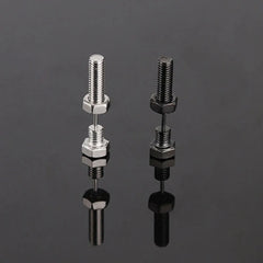 2Pcs Unisex Gothic Punk Rock Stainless Steel Nail Screw Piercing Stud Earrings Novelty R detail view