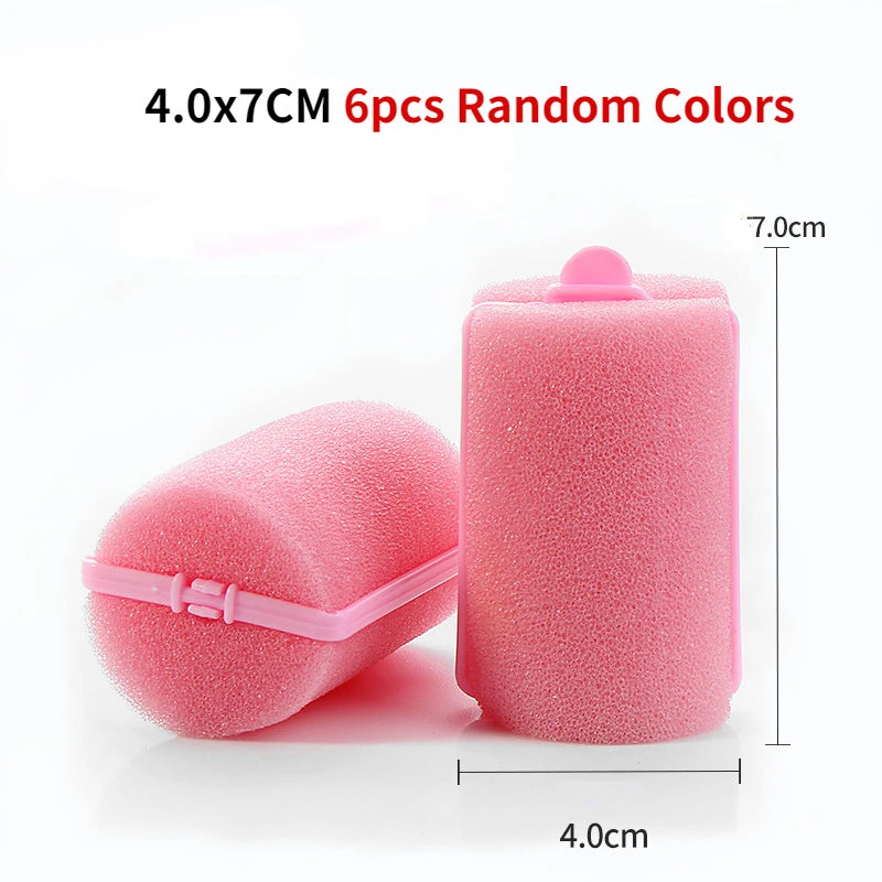 Soft Sponge Foam Cushion Hair Rollers | DIY Home Hair Styling Kit additional angle