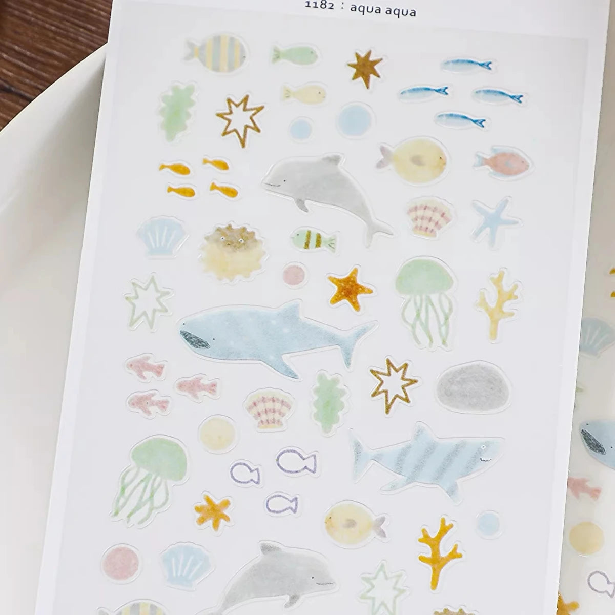 Korean Import Suatelier Sea World Fish Sticker Scrapbook Decor PVC Stationery DIY S additional angle