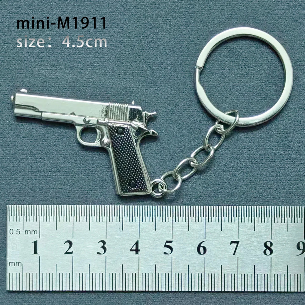 Mini Keychain Pendant Peace Elite 98k Alloy Gun Model PUBG Battlefield Boy Toy Handso alternate view