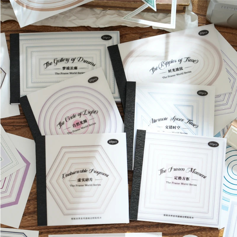 Frame Sticker Set for Junk Journal | 20pcs Scrapbooking Border Stickers