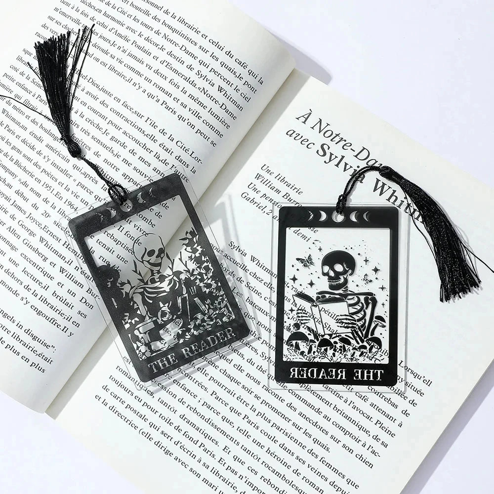 1pc Gothic-Style Acrylic Reading Bookmark, Suitable for Both Men and Women, Personalized detail view