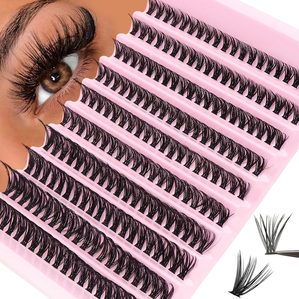 D-Curl Cluster Lashes Kit 200Pcs | DIY Natural Lash Extensions detail view