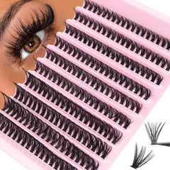 D-Curl Cluster Lashes Kit 200Pcs | DIY Natural Lash Extensions detail view