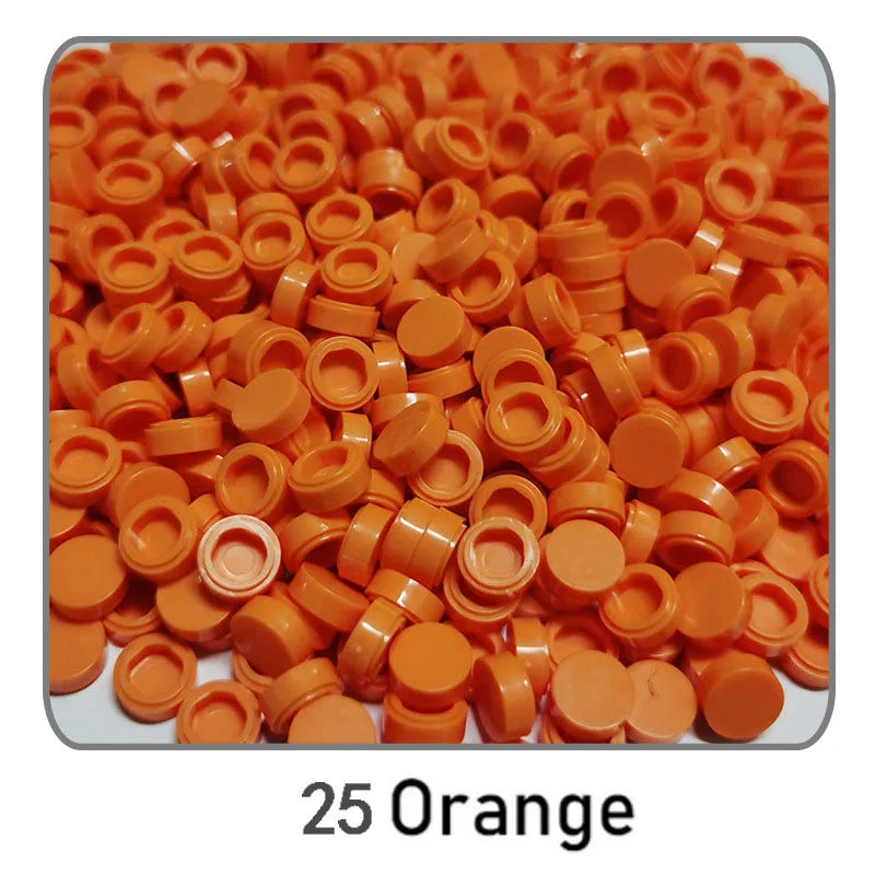 1000Pcs Tile 1x1 Round Building Blocks | 52 Color DIY Educational Creative Toy Set additional angle