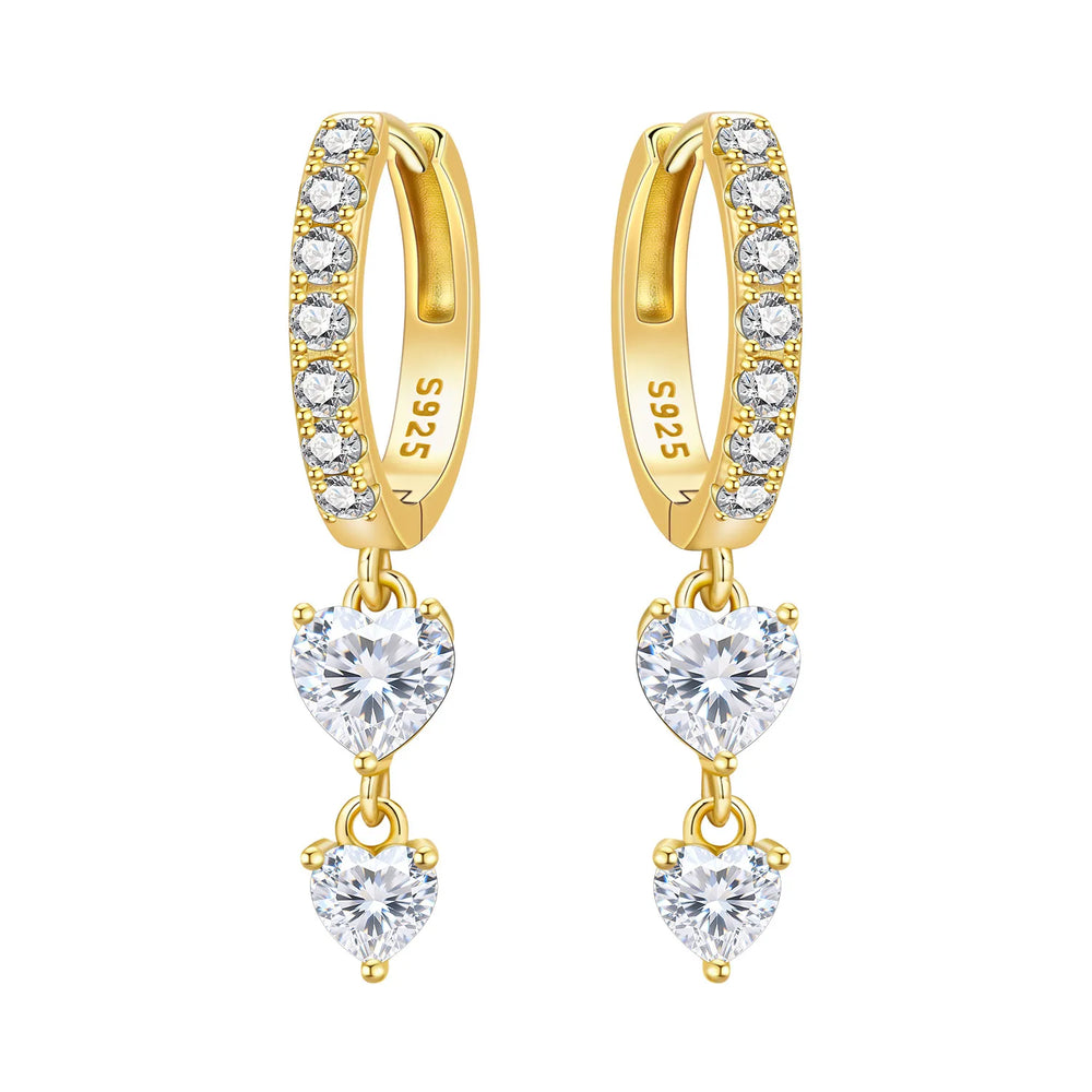 Orstarry S925 Sterling Silver 18k Gold Modern Square Earrings Hoop Earrings For Women close-up view