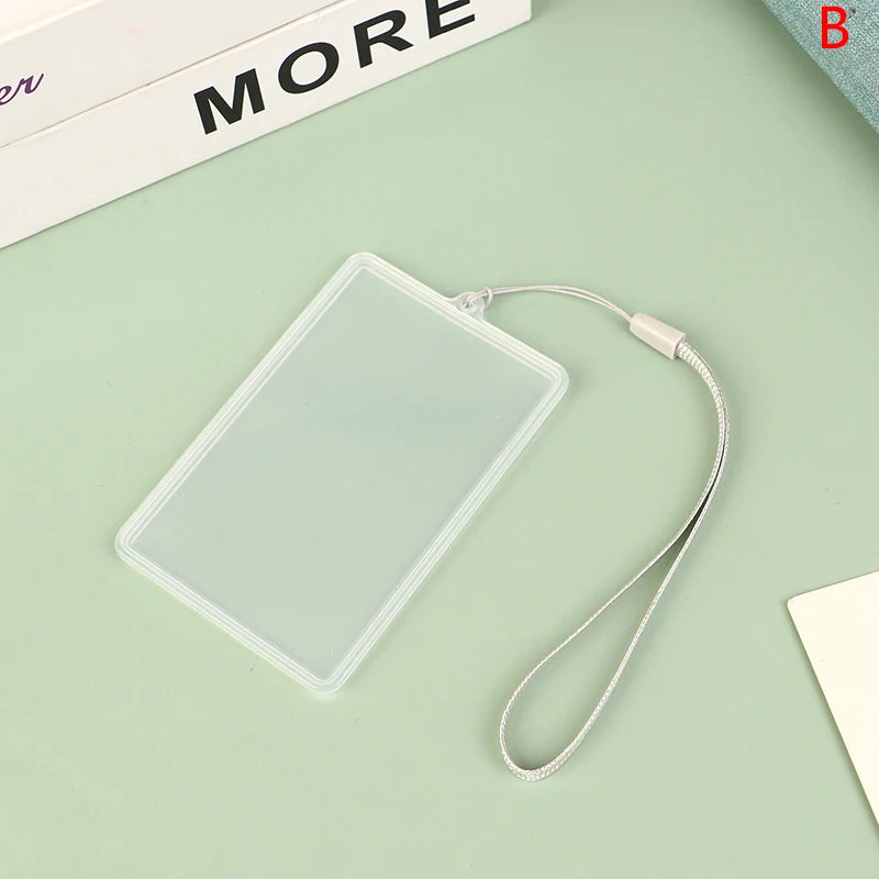 Waterproof Transparent Card Cover | Bus Pass ID Holder with Lanyard detail view