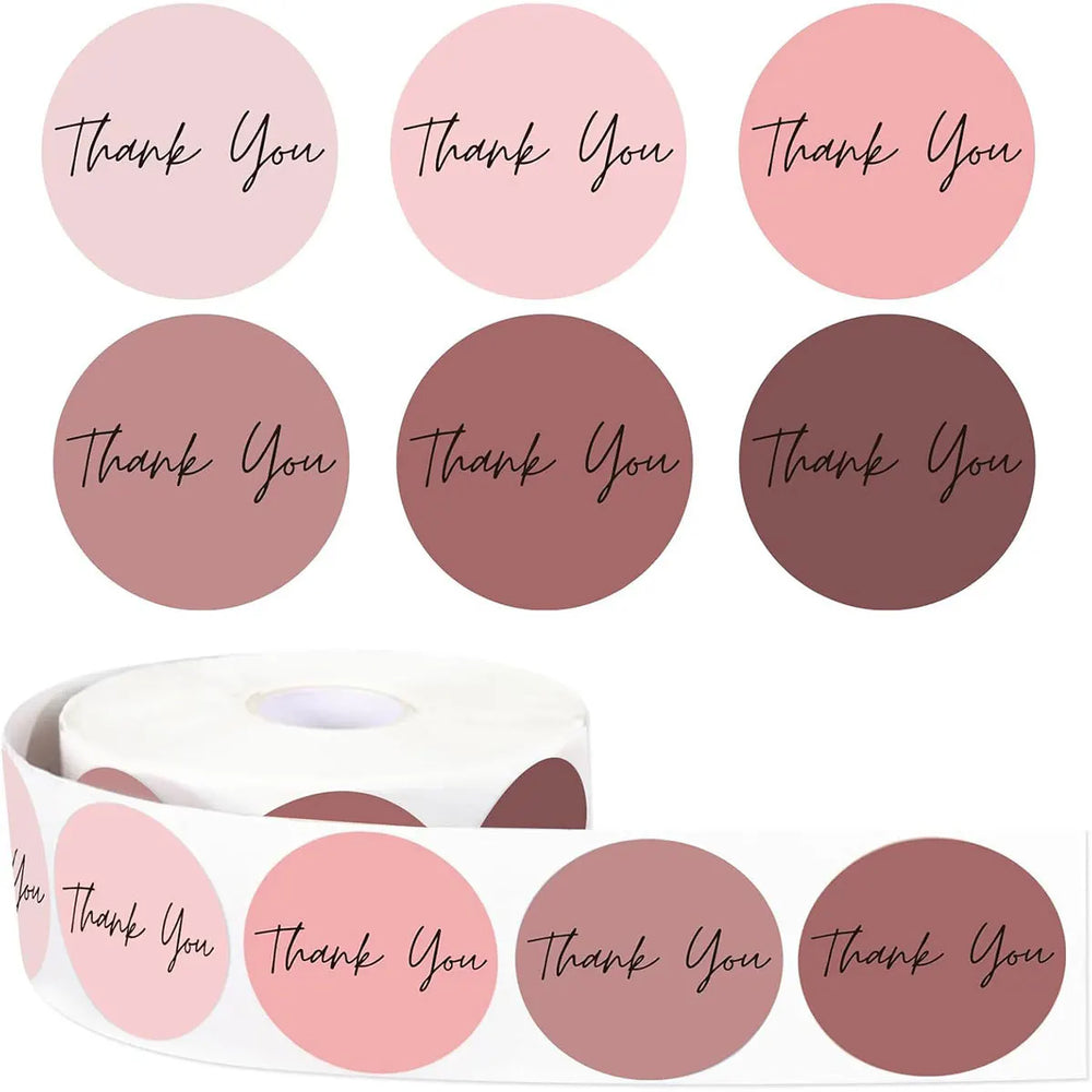 500pcs Round Thank You Stickers for Envelope Seal | Gift Packaging Labels for Party D lifestyle view