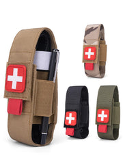 Outdoor Scissors Set Molle Tourniquet Storage Protective Bag | Rescue Survival Kit for close-up view