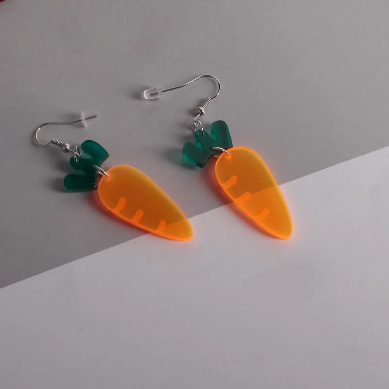 Food Drop Earrings Hamburger Pizza Chicken Leg Candy Bottle Resin