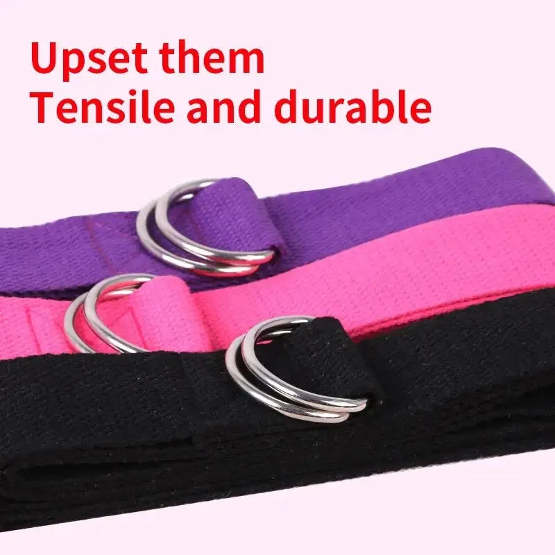 Cotton Yoga Strap | Adjustable D Ring Buckle Belt for Pilates and Dance lifestyle view