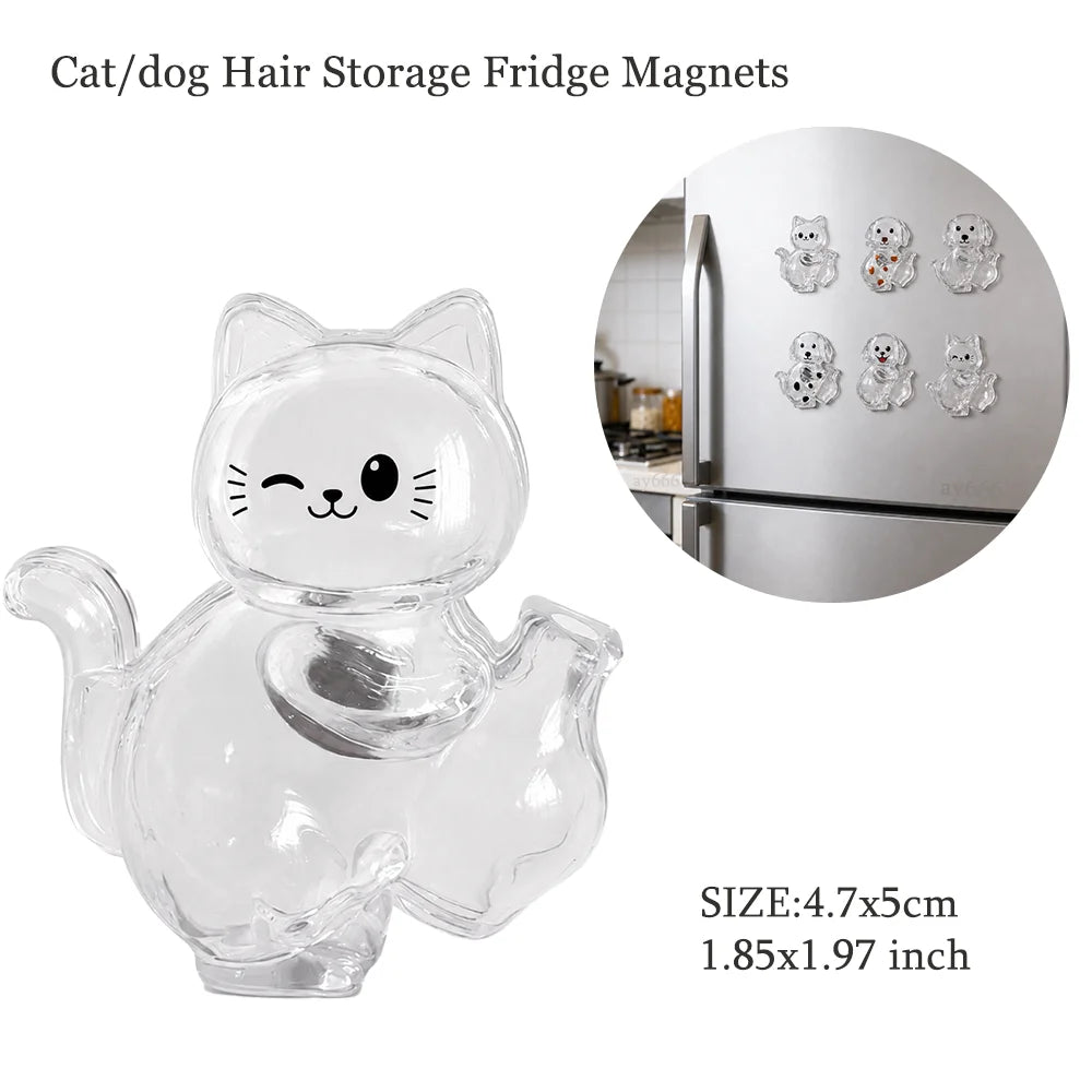 Creative Dog Hair Storage Keychain Transparent Dog\Cat Shape Memorial Pendant Handmad alternate view