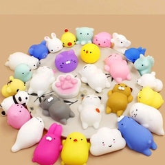 30PCS Pinch the Joyful Animal Tuan, Decompression Tool, Children's Push Scan Code Smal close-up view