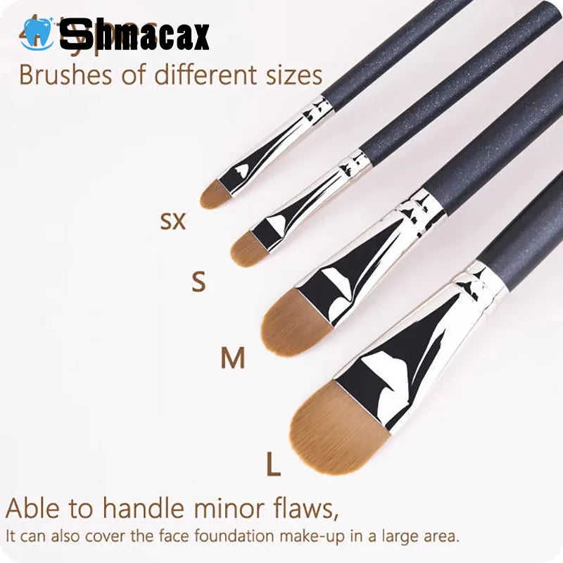 Flat Round Ultra-thin Foundation Concealer Makeup Brush | Professional Contour Liquid Cream Make-up