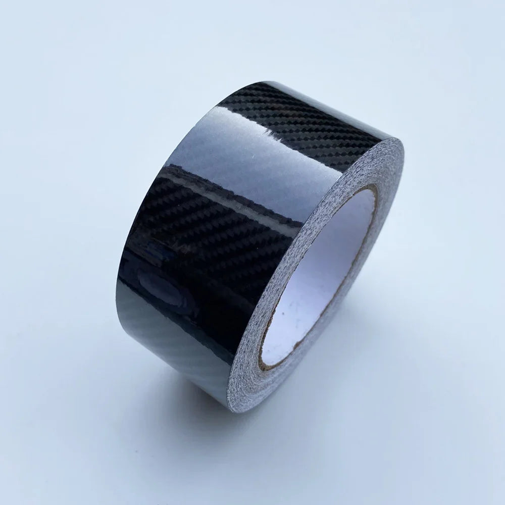 Carbon Fiber Vinyl Car Sticker Waterproof Glossy Black Matte Black Wrap Roll lifestyle view