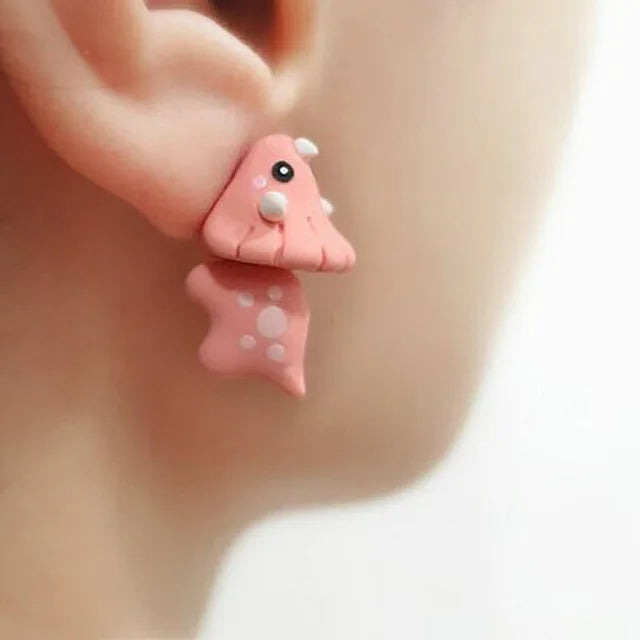 Imitation Animal Biting Shark Stud Earrings for Women alternate view