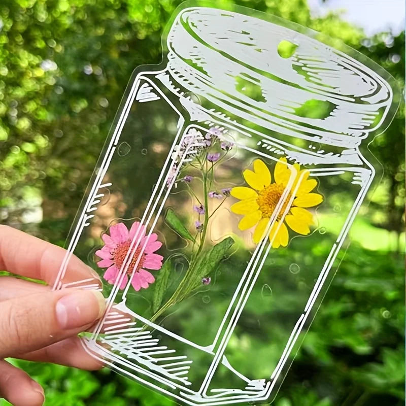 20pcs Handmade Transparent Flower Bookmarks, Pressed Petals for Gifts Reading Journ additional angle
