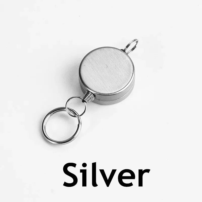 Retractable Key Chain Pull Back Recoil Key Ring Anti-Lost ID Card Holder alternate view