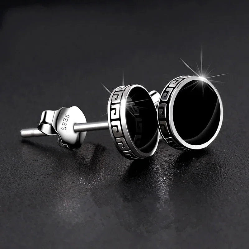 Lihong Personalized 925 Silver Earrings Men'S Single Earrings Street Punk Hip-Hop J additional angle