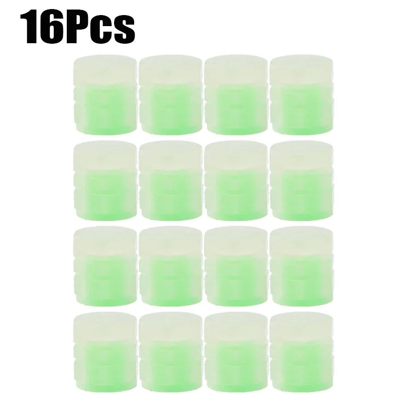 Luminous Valve Caps for Car Motorcycle Bike Wheels close-up view