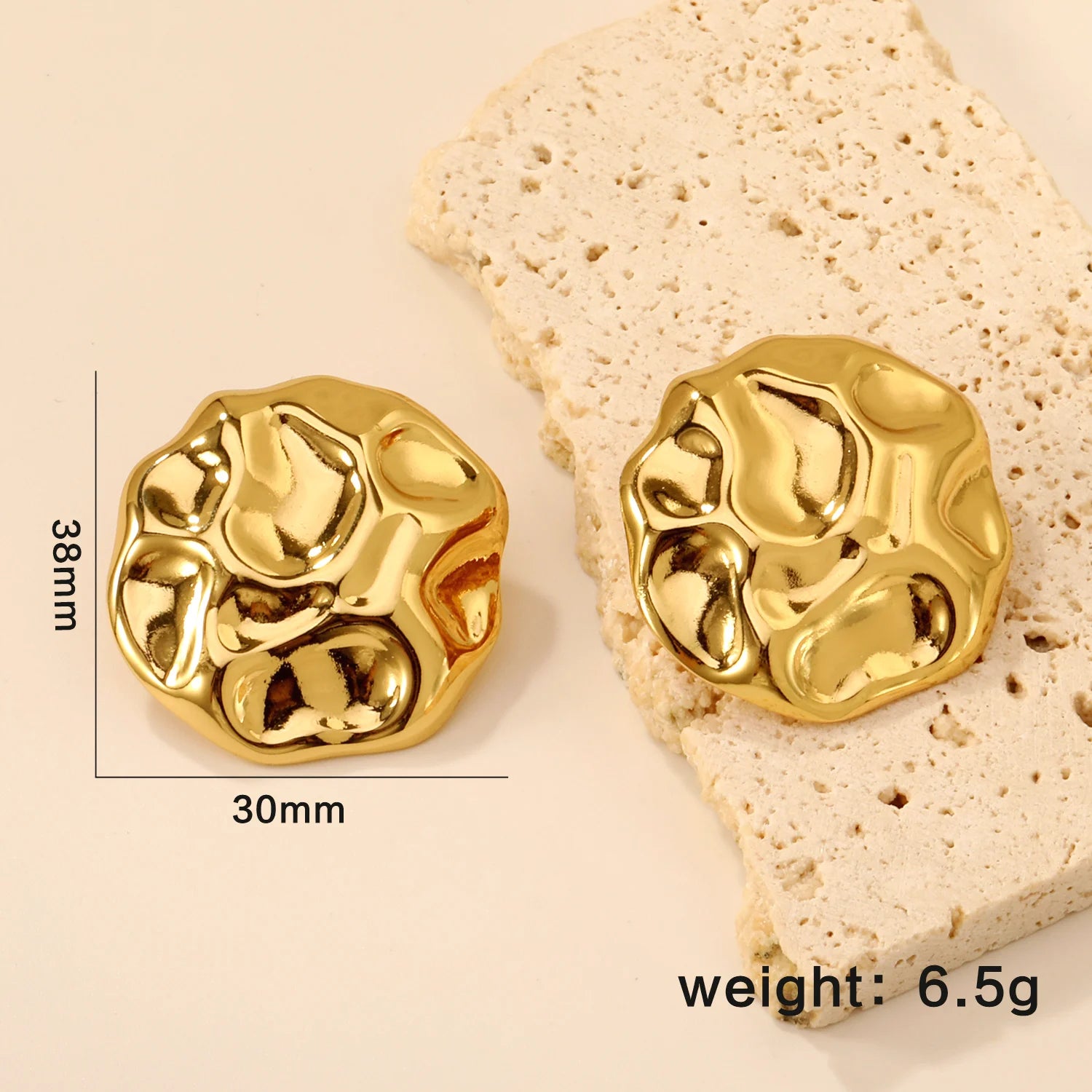 LUXUKISSKIDS Fairy Flower Earrings Stud | Gold-Plated Stainless Steel Piercing Jewelr lifestyle view