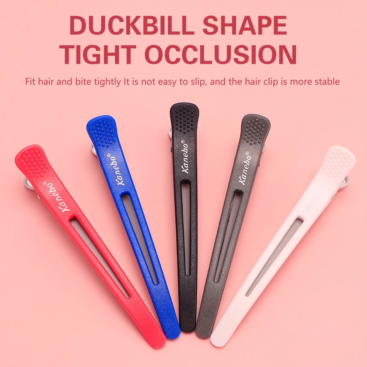 6Pcs Alligator Hair Clip Plastic Nonslip Hairpin Black Pink Durable Hair Clamp Hairdressing Styling Accessories for Woman Man