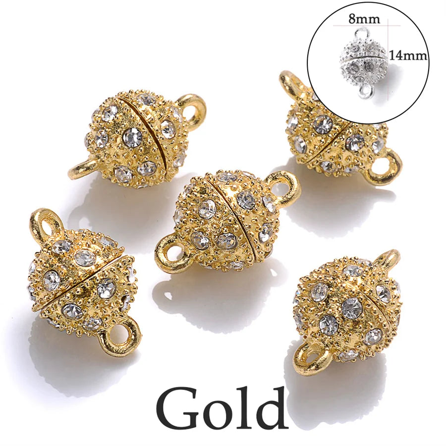 Heart Round Magnetic Clasps Set | DIY Jewelry Connector Charms alternate view