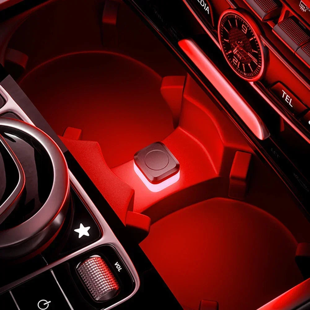 USB Car Ambient Atmosphere Light | Interior LED Lamp with 4 Colors close-up view