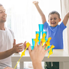 6-12pcs Novelty Catapulted Ejection Chicken Toy Light Rubber Finger Prank Flying Toy Sli detail view