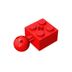 Gobricks GDS-976 Technical Brick Modified 2 x 2 with Ball Joint and Axle Hole | Com additional angle