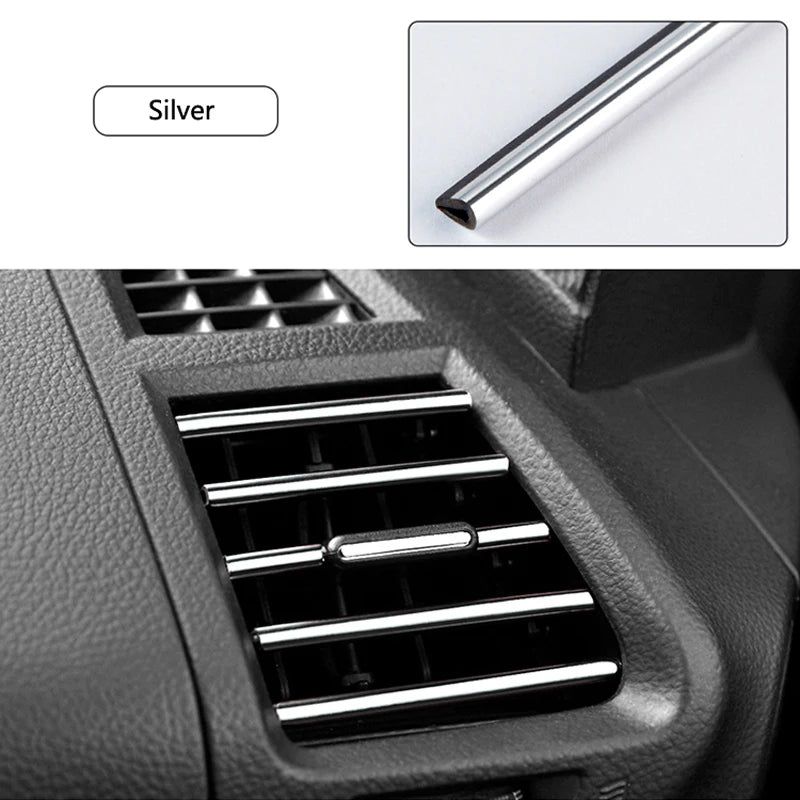 Car Air Conditioner Outlet Decorative Strip 10 Pcs U-Shaped