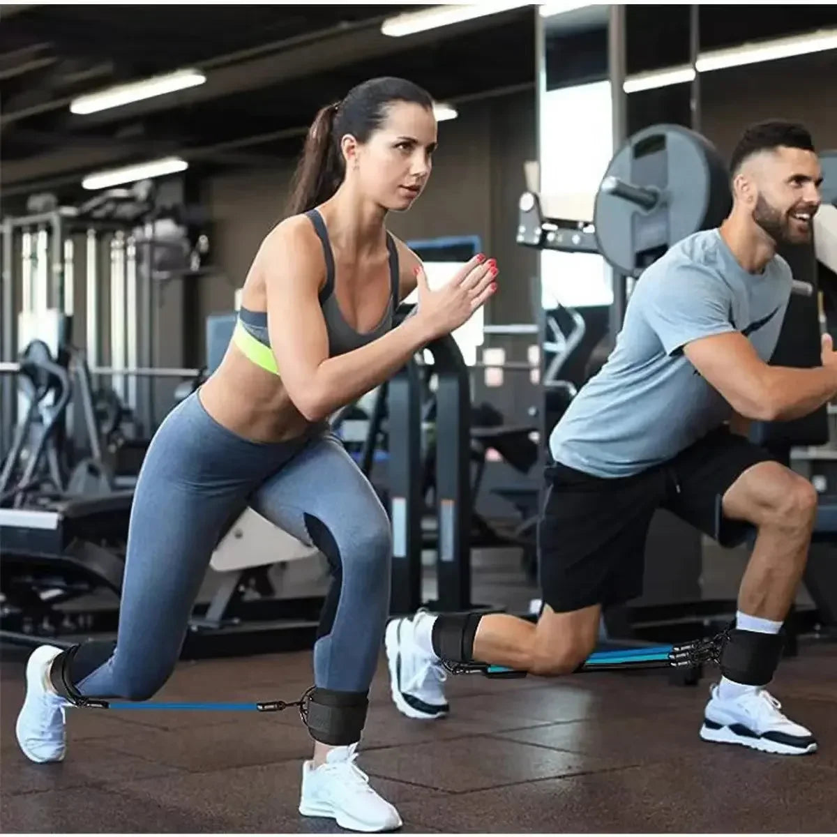 Resistance Band Set with Ankle Straps | Home Gym Strength Training detail view