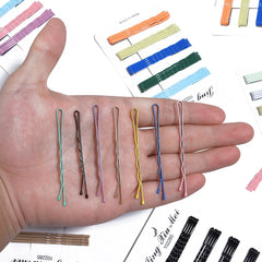 20pcs/lot Colorful Hairpins Metal U-Shaped Hair Clips 6cm Wave Bobby Pins Hairgrip For D detail view