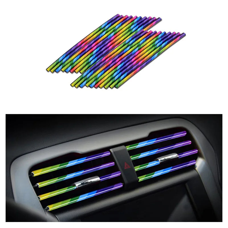 10 Pcs Car Air Vent Grille Decoration Trim Sticker U Style Air Conditioner Outlet Decora detail view