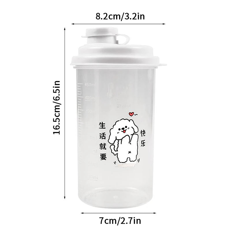 Espresso Cappuccino Latte Bottle With Lid Cartoon Design For Home Barista Kitchen Accessories Plasti