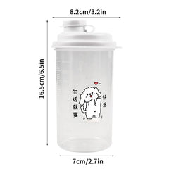 Espresso Cappuccino Latte Bottle With Lid Cartoon Design For Home Barista Kitchen Accessories Plasti