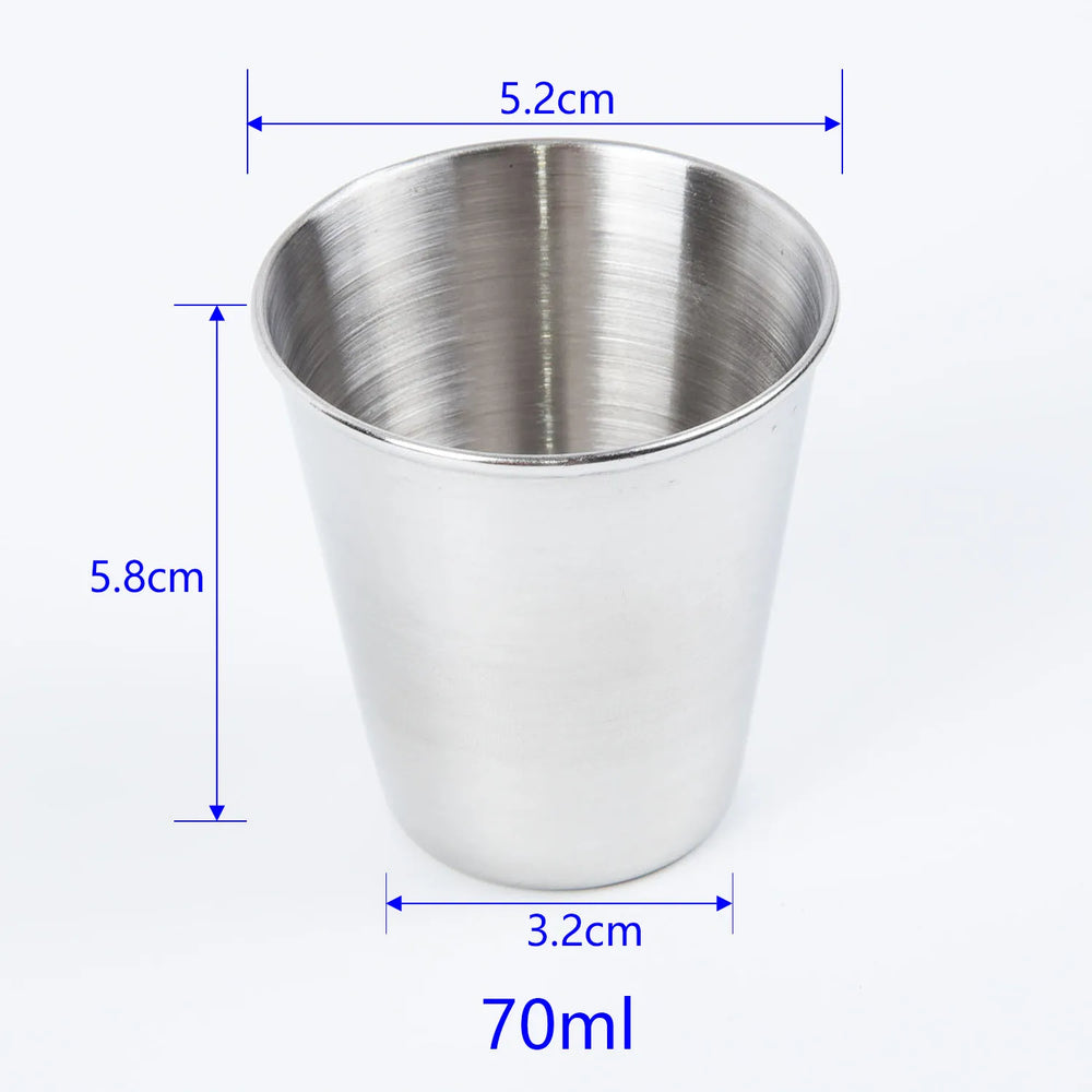 30/70/180/320ML Stainless Steel Mini Cup Drinking Water Coffee Beer Portable Camping alternate view
