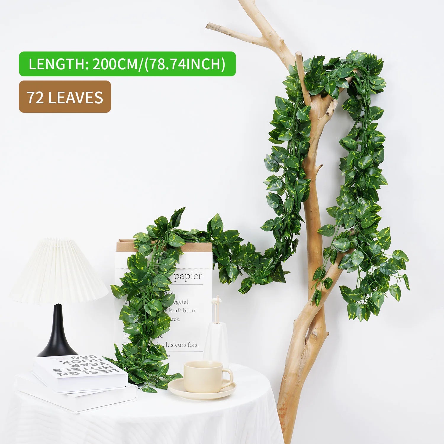 200Cm Green Vine Silk Artificial Ivy Hanging detail view