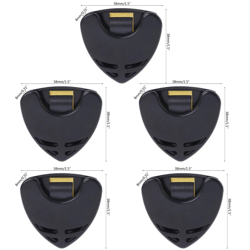 1/5/10Pcs Guitar Pick Holder Plastic Plectrum Case Mediator Quick Storage Self Adhe additional angle