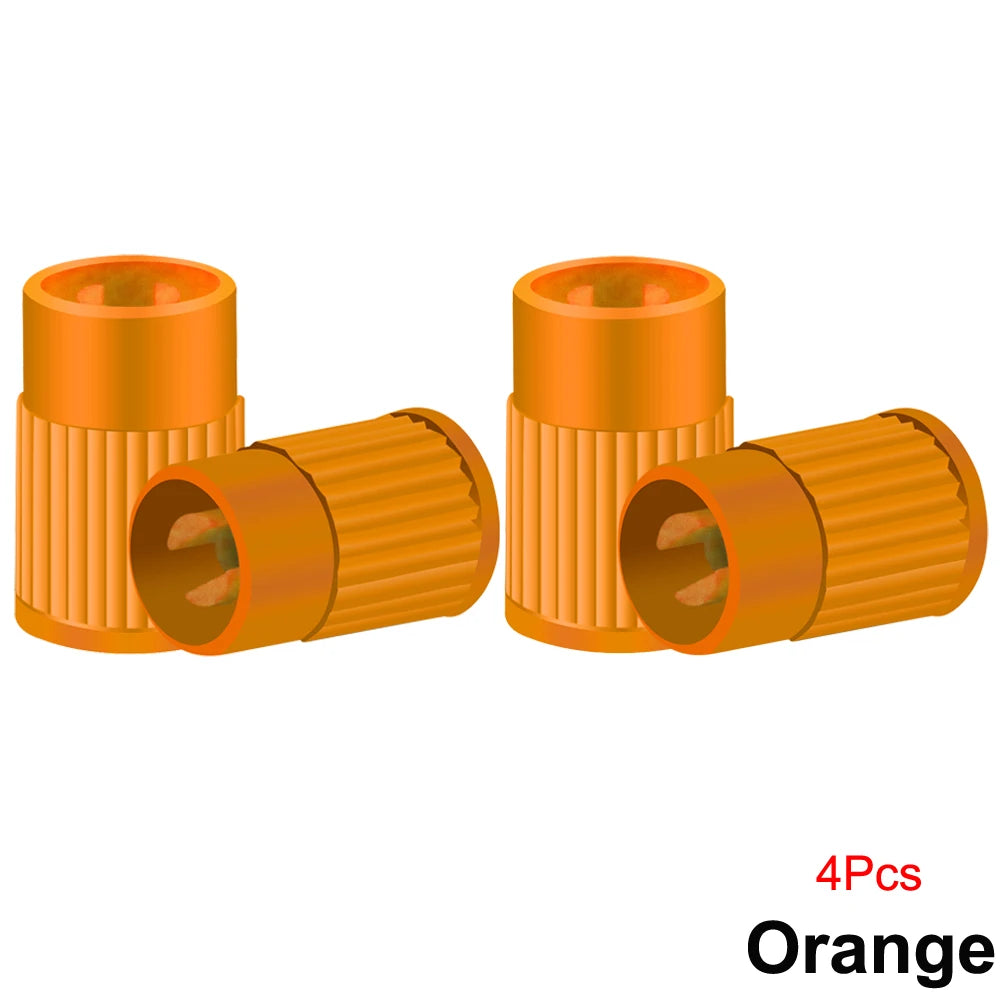 Plastic Tire Valve Caps Built-in Valve Core Remover Tool Universal Stem Covers for Cars, detail view